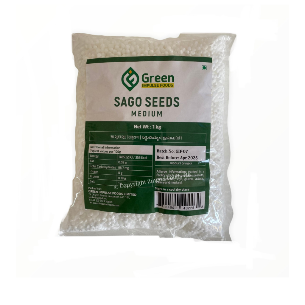Sago Sabudana Seeds 1Kg -(GI) – Zingox Foods UK