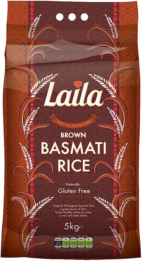 लैला ब्राउन बासमती चावल 5 किग्रा