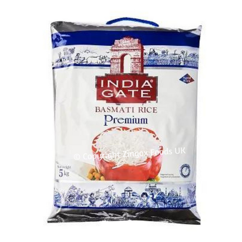India Gate Basmati Rice 5kg - Zingox Foods UK