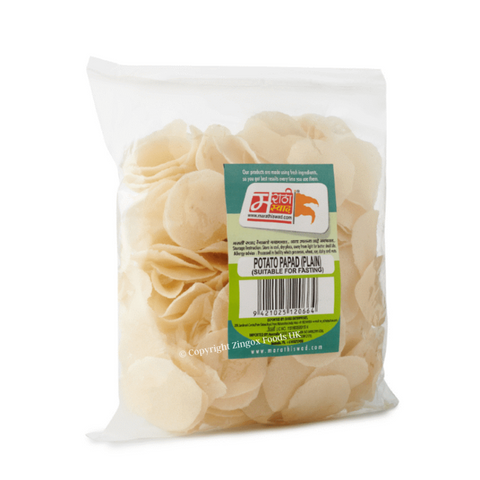 Potato Papad Plain 200gm - (Marathi Swad)