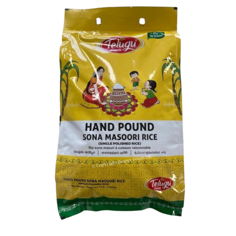 Telugu Foods Hand Pound Sona Masoori Rice - Zingox Foods UK