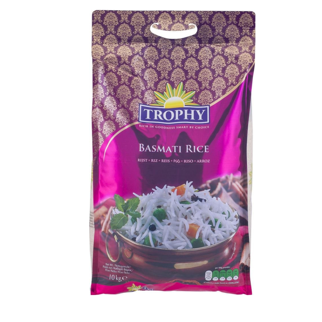 Trophy Basmati Rice 10kg – Zingox Foods UK