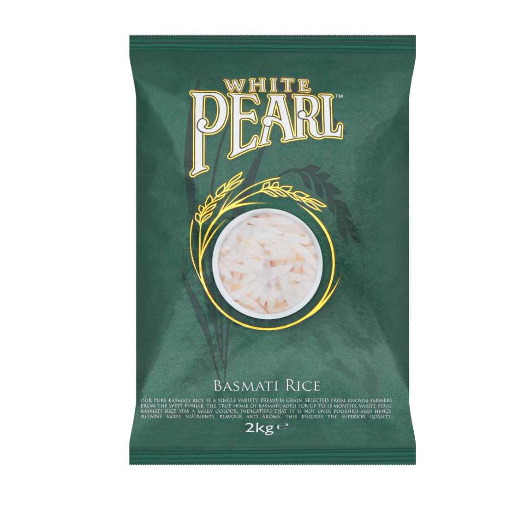 White Pearl Basmati Rice 2kg – Zingox Foods UK