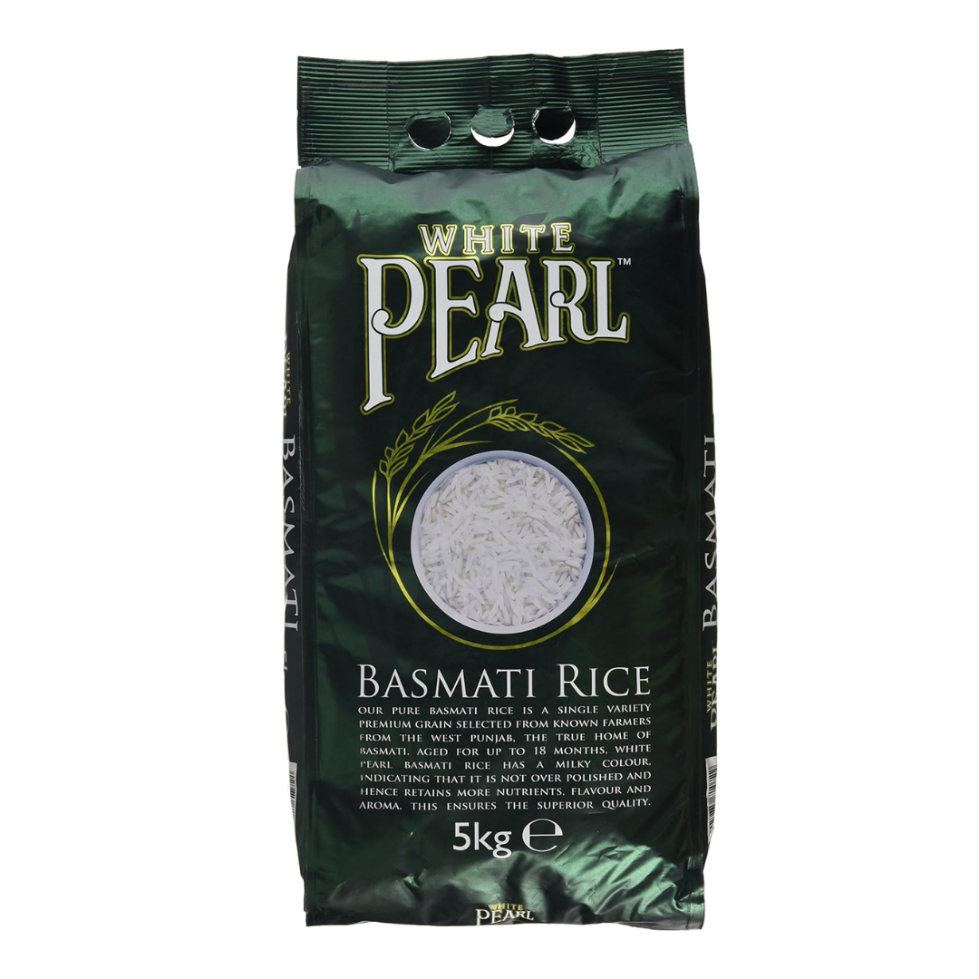 White Pearl Basmati Rice 5kg – Zingox Foods UK