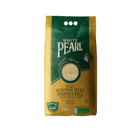 White Pearl 1121 Golden Sella Basmati Rice 5kg