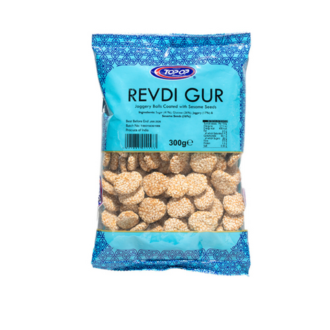 Top-Op Revdi Gur Jaggery Balls Coated with Sesame seeds 300g