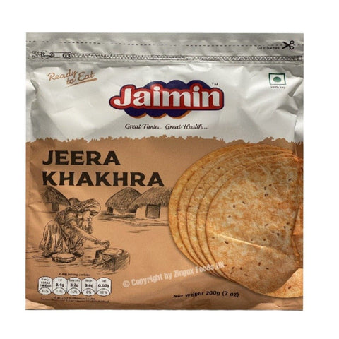 Jaimin Jeera Khakhra 200g - Zingox Foods UK