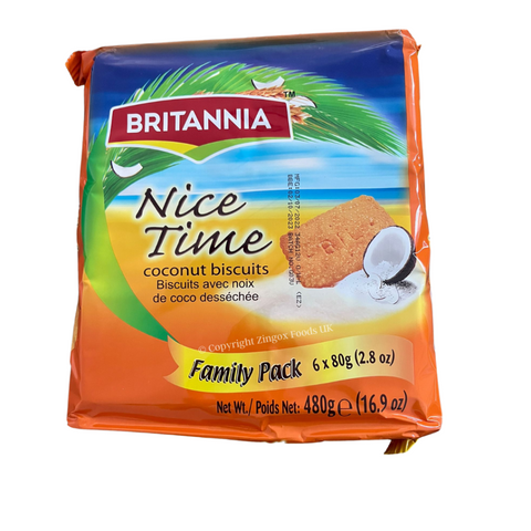 Britannia Nice Time Coconut Biscuits Family Pack 480gm