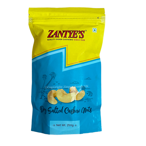 Zantye's Cashews Dry Salted 250g