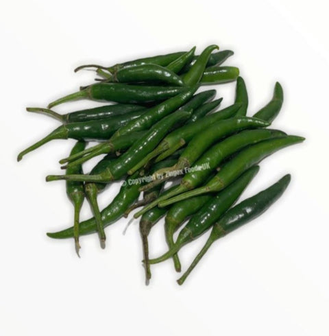 Green Chillies 250g - Zingox Foods UK