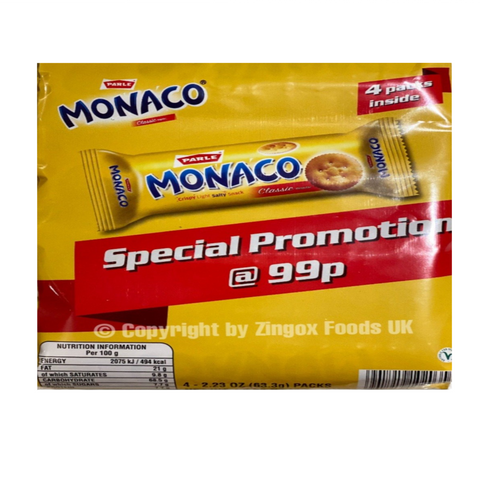 Parle Monaco Biscuits (Pack of 4) - Zingox Foods UK