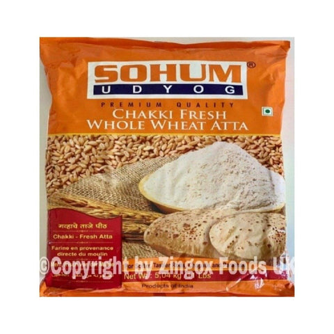 Sohum Wheat Atta 5kg - Zingox Foods UK