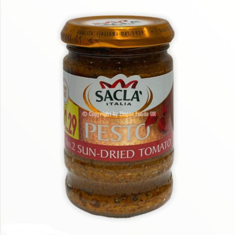 Sacla Sun Dried Tom Pesto 190g - Zingox Foods UK