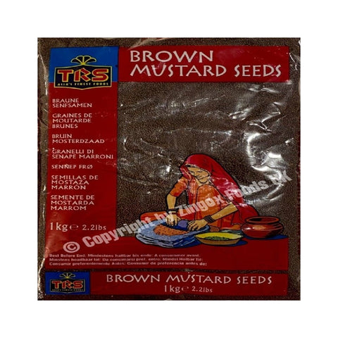 TRS Brown Mustard Seeds 1kg - Zingox Foods UK